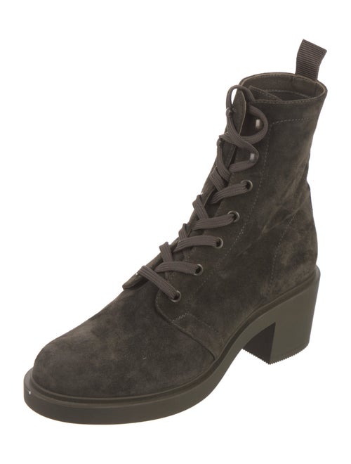Gianvito Rossi Suede Combat Boots
