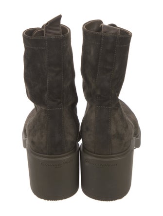 Gianvito Rossi Suede Combat Boots