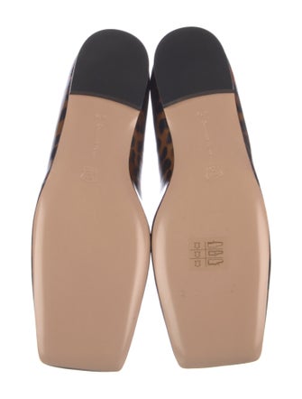 Gianvito Rossi Patent Leather Animal Print Mary Jane Flats