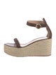 Gianvito Rossi Leather Braided Accents Espadrilles