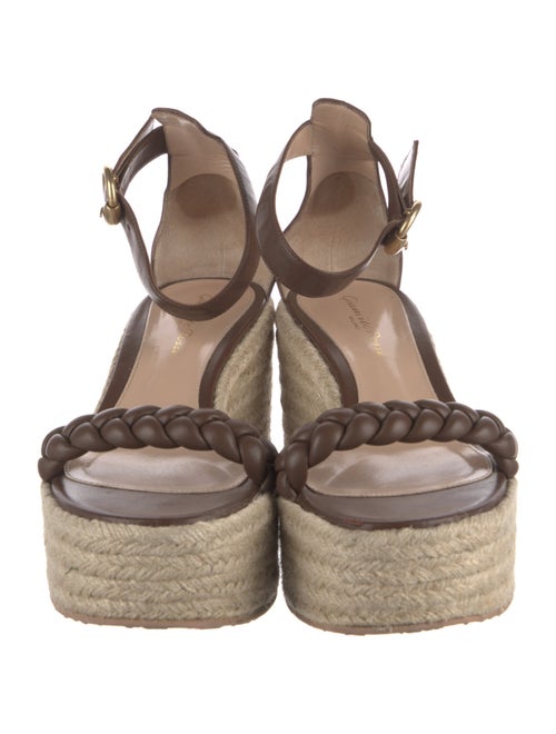 Gianvito Rossi Leather Braided Accents Espadrilles