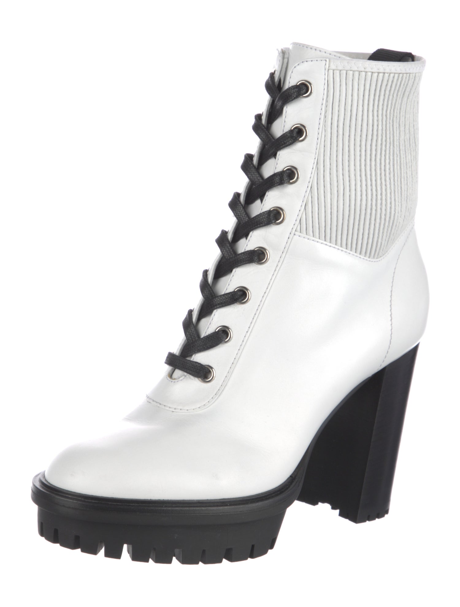 Gianvito Rossi Leather Combat Boots