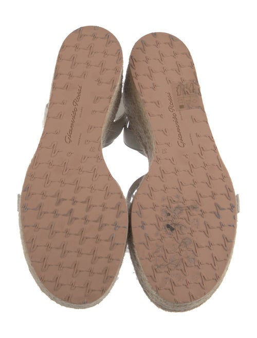 Gianvito Rossi Leather Mesh Accents Espadrilles