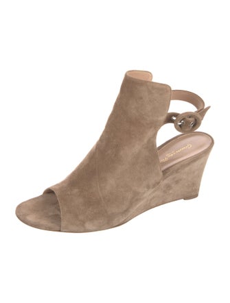 Gianvito Rossi Suede Slingback Sandals
