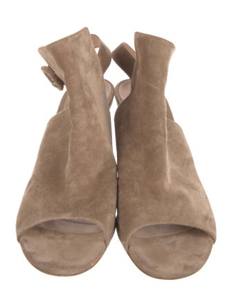 Gianvito Rossi Suede Slingback Sandals