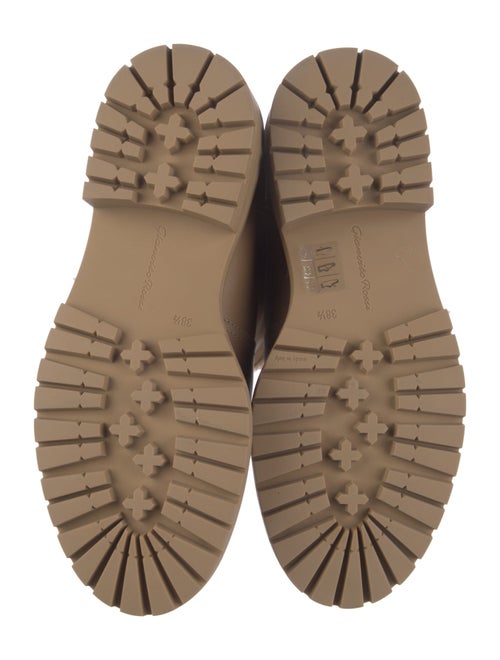 Gianvito Rossi Leather Fur Trim Moto Boots