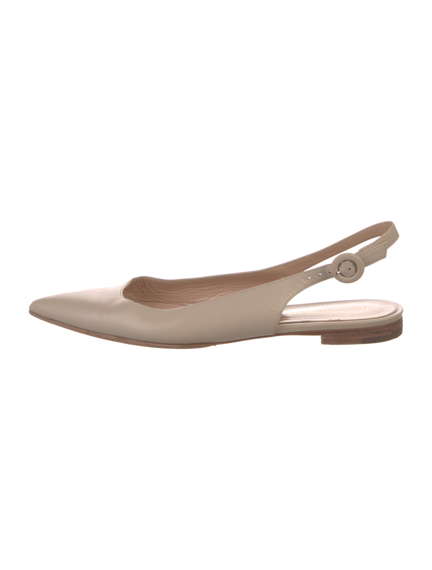 Gianvito Rossi Leather Slingback Flats
