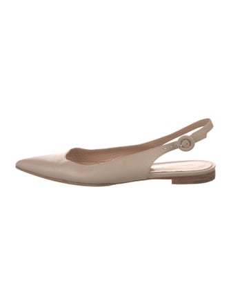 Gianvito Rossi Leather Slingback Flats