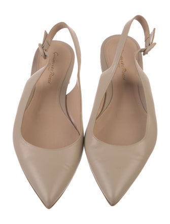 Gianvito Rossi Leather Slingback Flats