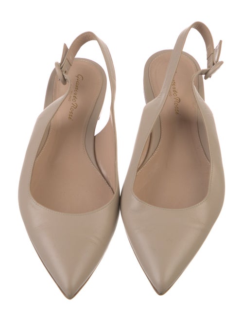 Gianvito Rossi Leather Slingback Flats