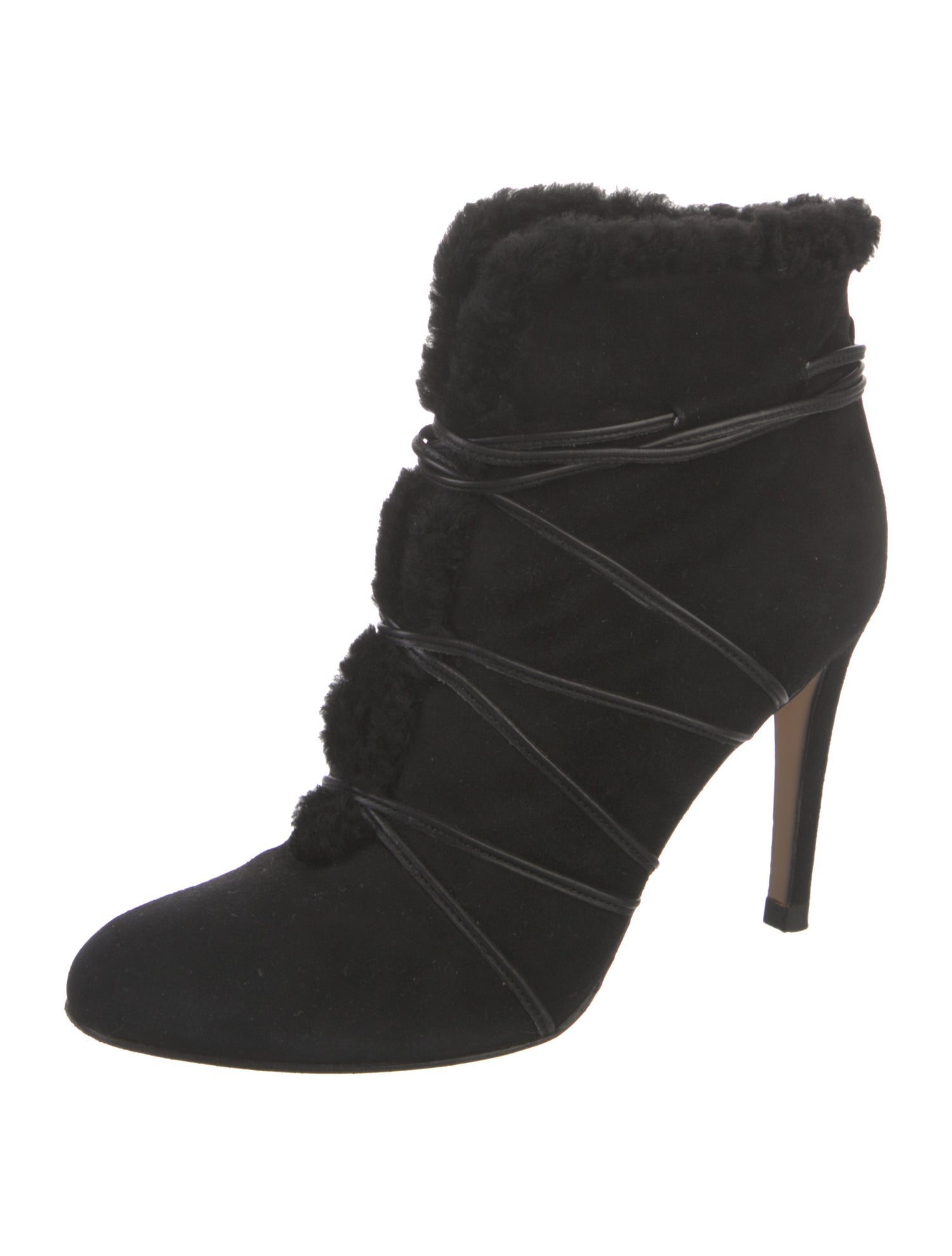 Gianvito Rossi Suede Lace-Up Boots