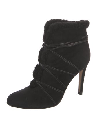 Gianvito Rossi Suede Lace-Up Boots