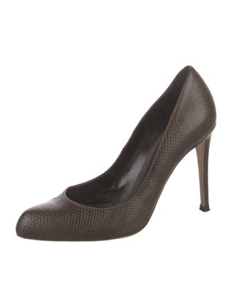 Gianvito Rossi Embossed Leather Pumps