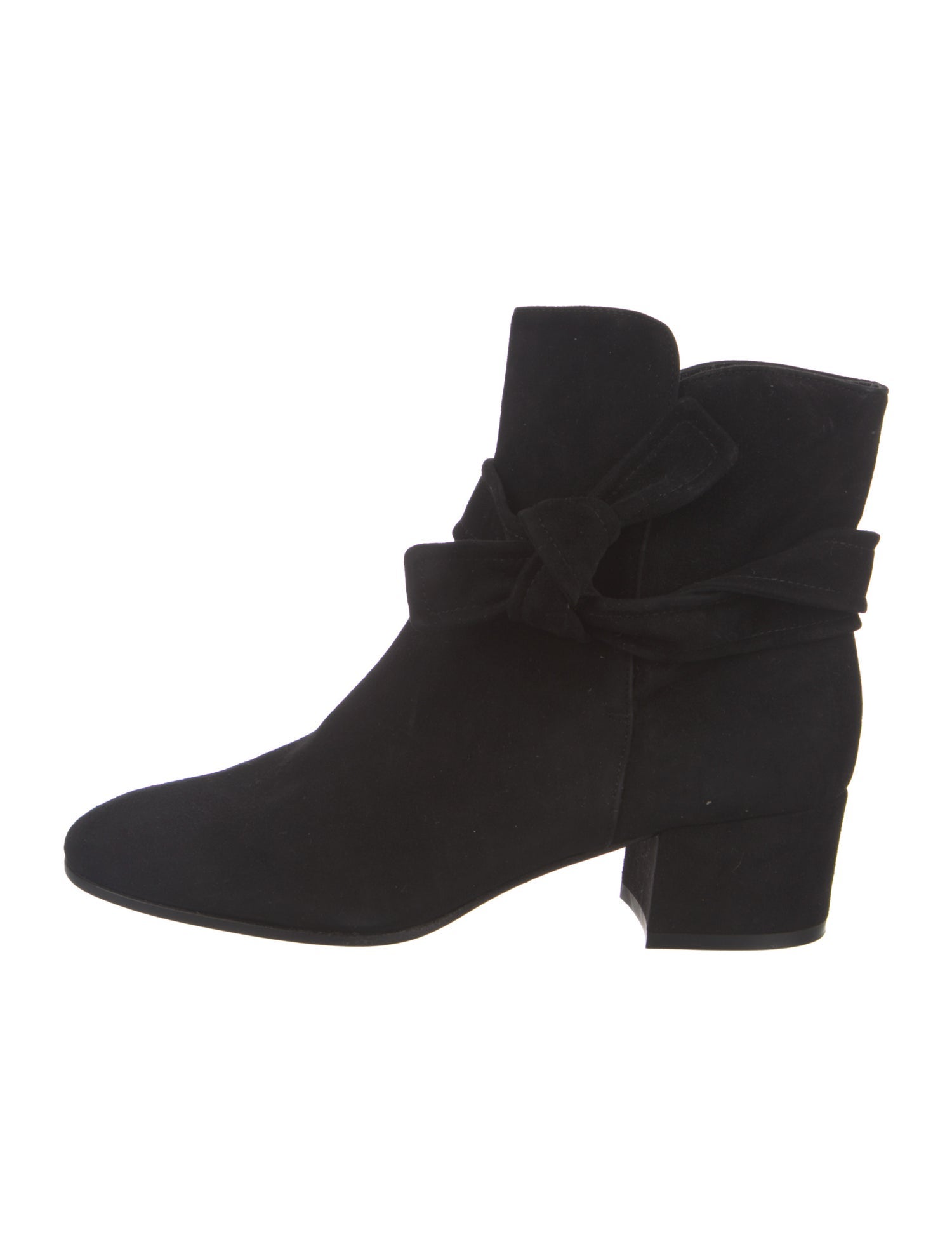Gianvito Rossi Suede Bow Accents Boots
