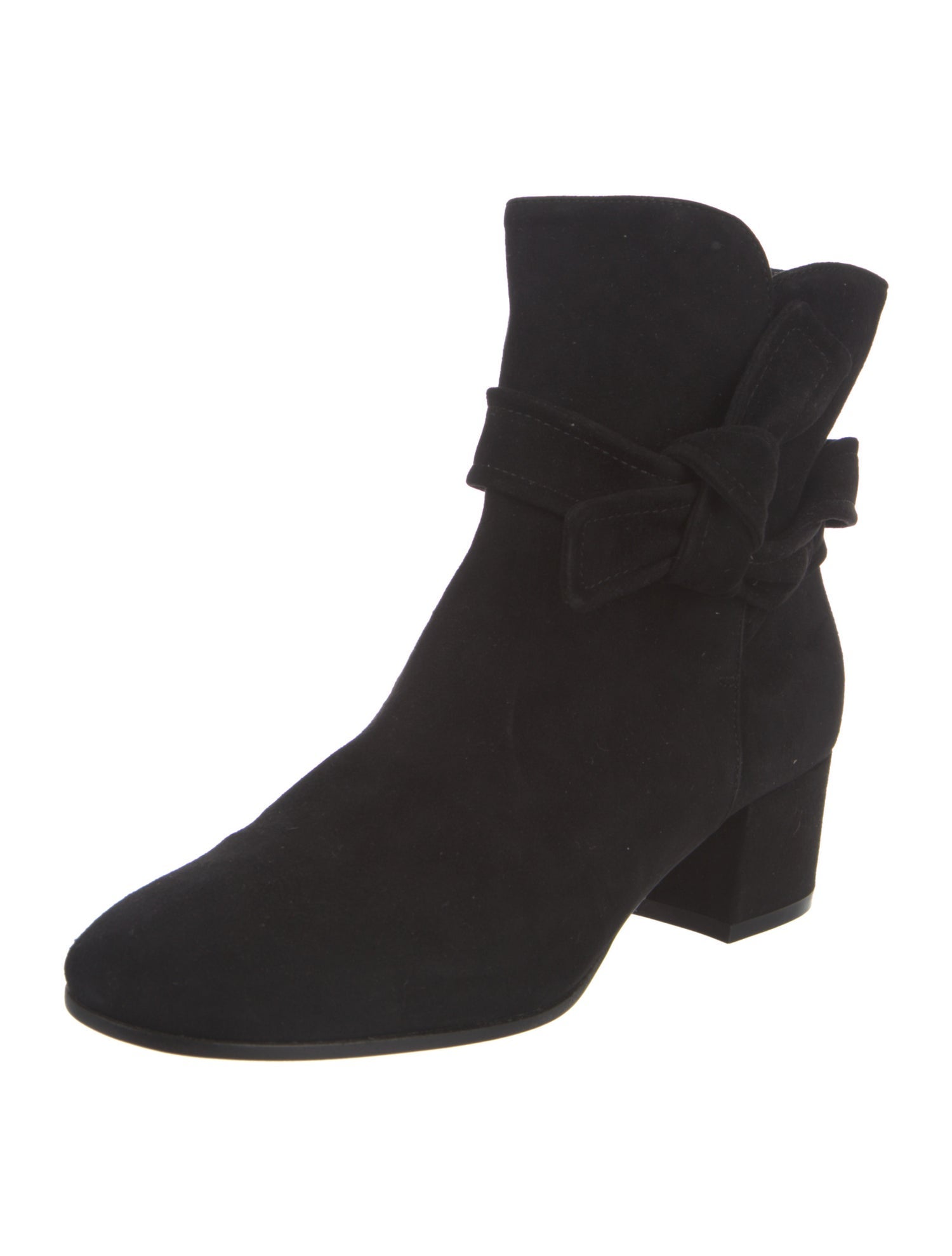 Gianvito Rossi Suede Bow Accents Boots