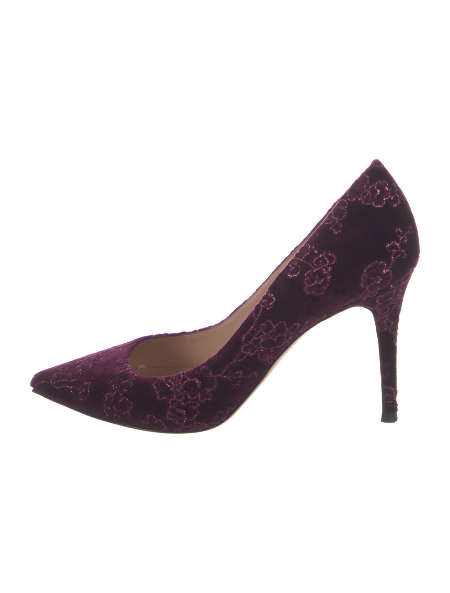 Gianvito Rossi Velvet Printed Pumps