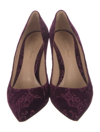 Gianvito Rossi Velvet Printed Pumps