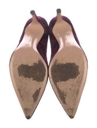 Gianvito Rossi Velvet Printed Pumps