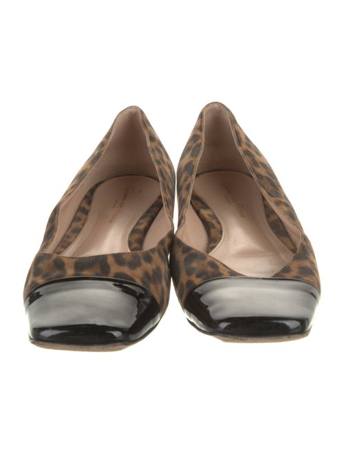 Gianvito Rossi Suede Animal Print Flats