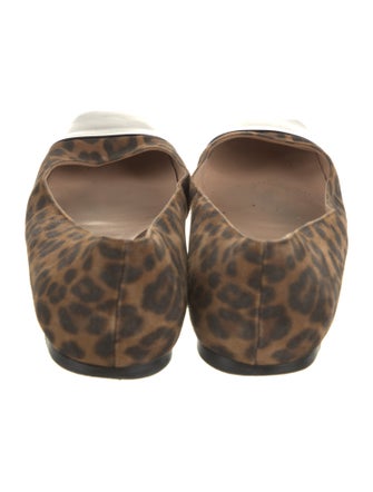 Gianvito Rossi Suede Animal Print Flats
