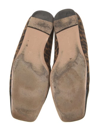 Gianvito Rossi Suede Animal Print Flats