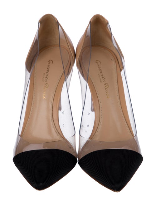 Gianvito Rossi Suede Colorblock Pattern Pumps