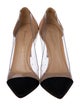 Gianvito Rossi Suede Colorblock Pattern Pumps