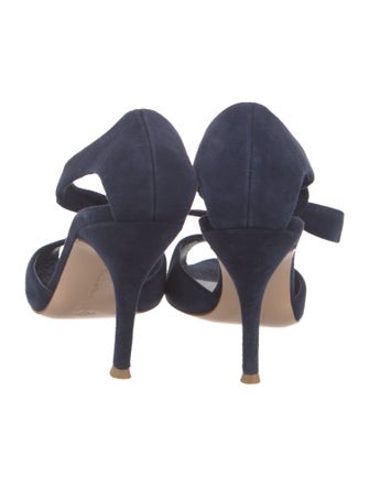 Gianvito Rossi Suede Slingback Sandals