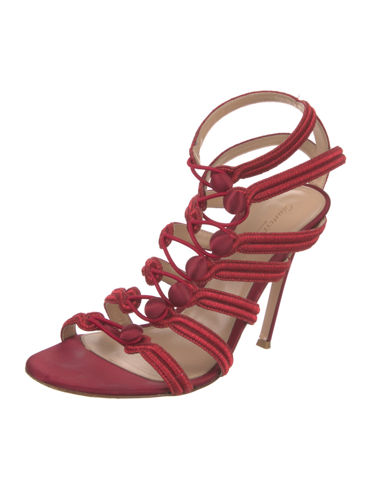 Gianvito Rossi Satin Gladiator Sandals