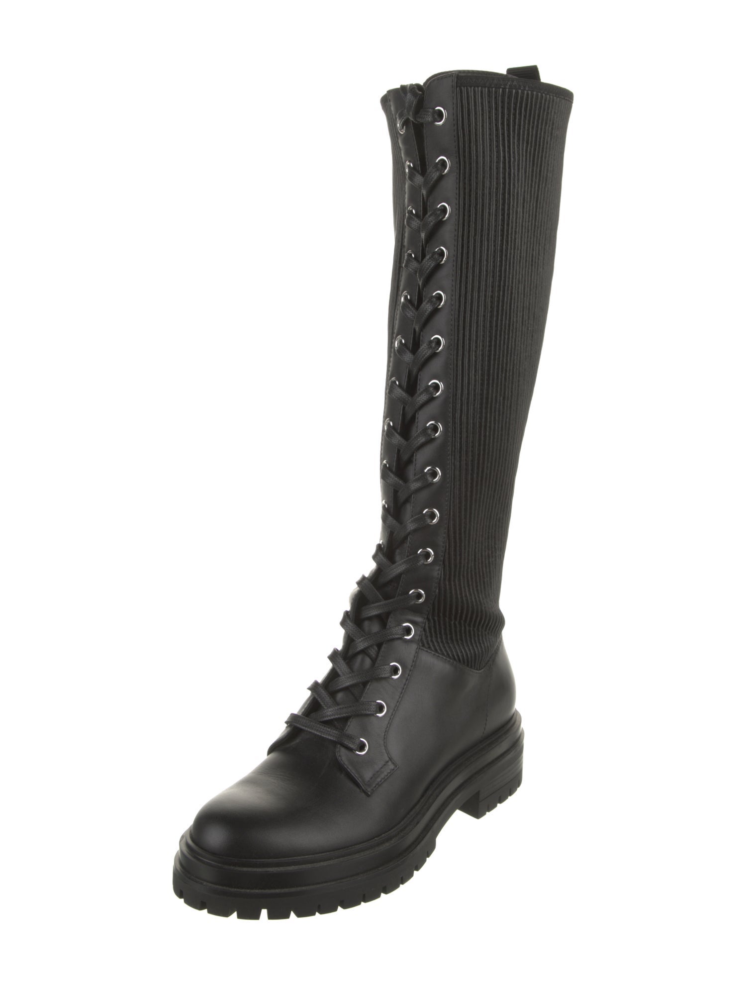 Gianvito Rossi Leather Combat Boots