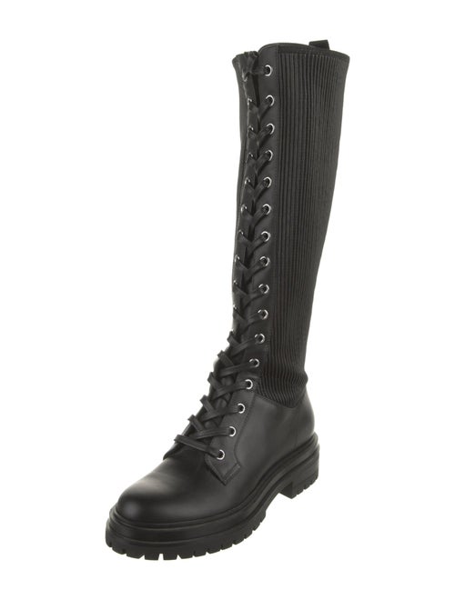 Gianvito Rossi Leather Combat Boots