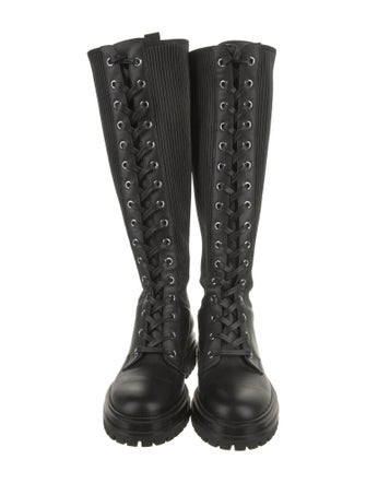 Gianvito Rossi Leather Combat Boots