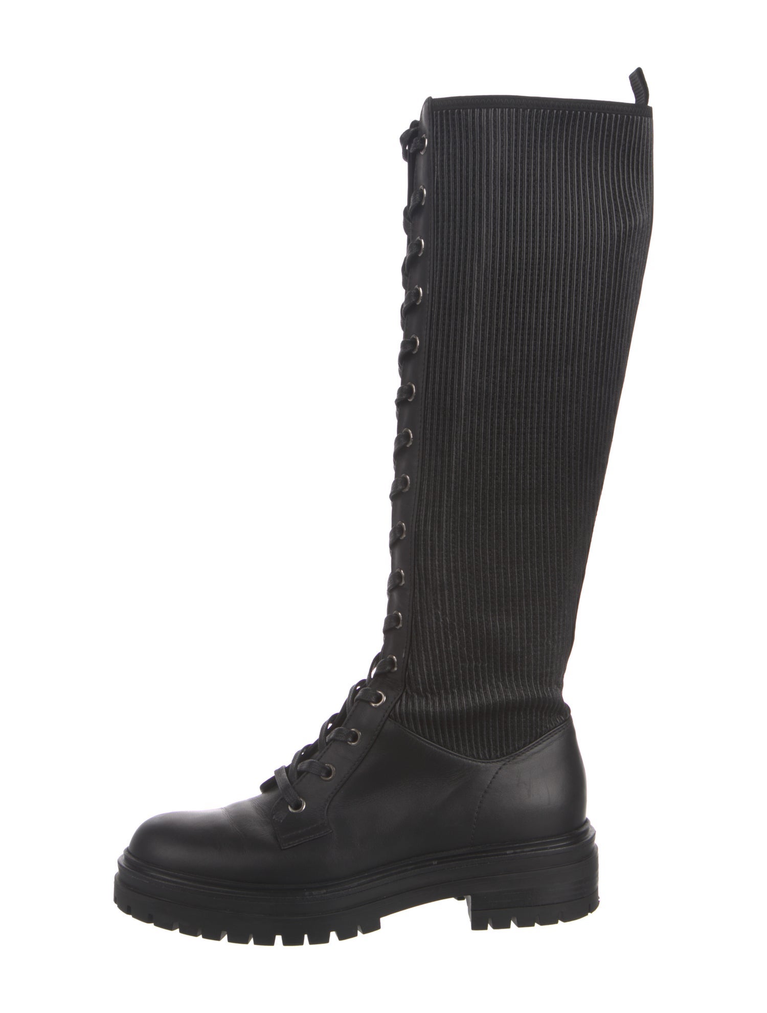 Gianvito Rossi Leather Combat Boots