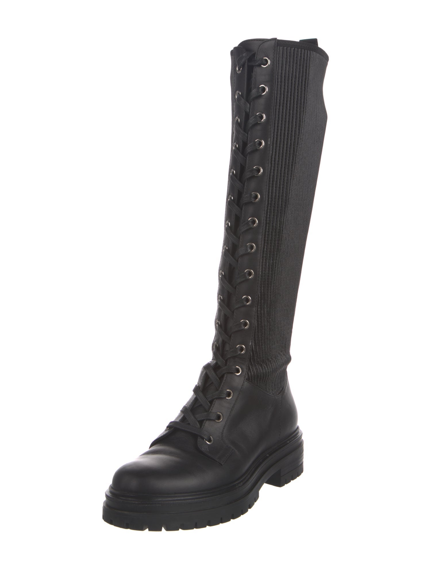 Gianvito Rossi Leather Combat Boots