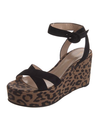 Gianvito Rossi Suede Animal Print Espadrilles