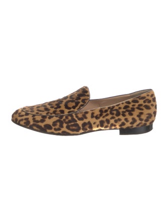 Gianvito Rossi Ponyhair Animal Print Loafers