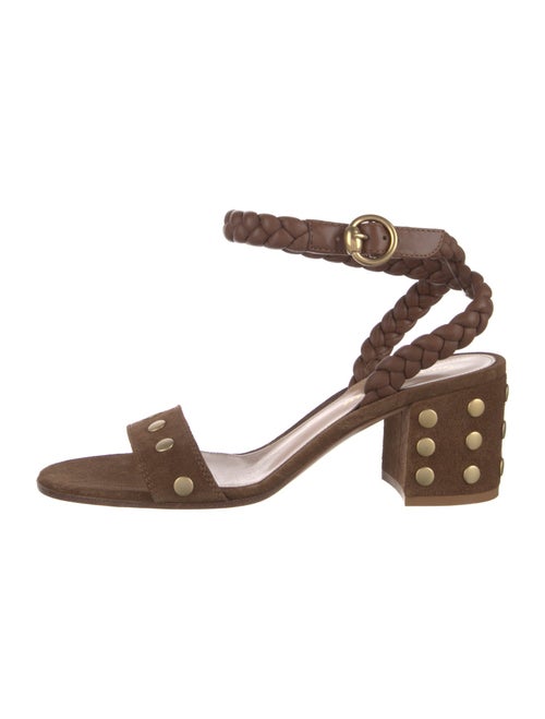 Gianvito Rossi Suede Studded Accents Sandals