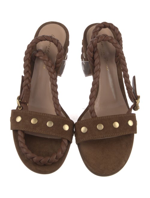 Gianvito Rossi Suede Studded Accents Sandals