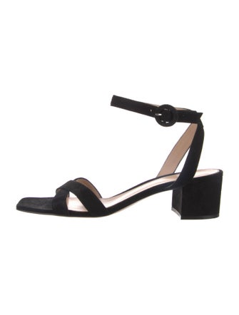 Gianvito Rossi Suede Slingback Flats