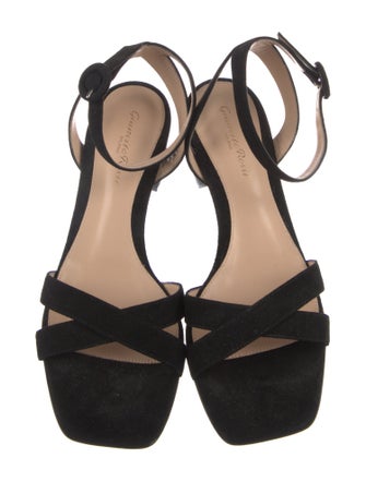 Gianvito Rossi Suede Slingback Flats