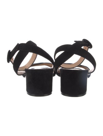 Gianvito Rossi Suede Slingback Flats