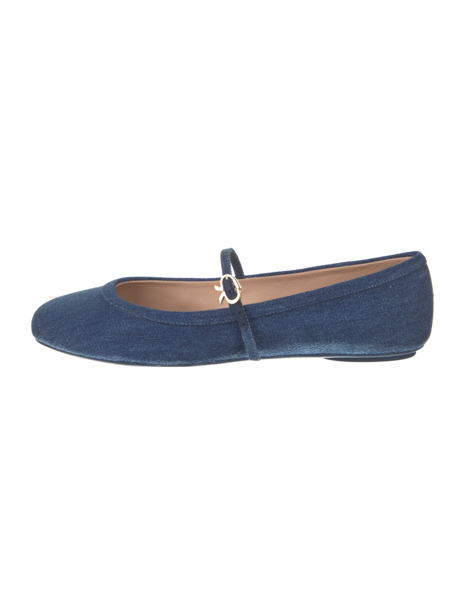 Gianvito Rossi Denim Mary Jane Flats