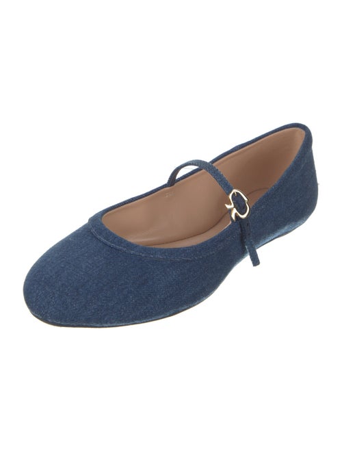 Gianvito Rossi Denim Mary Jane Flats