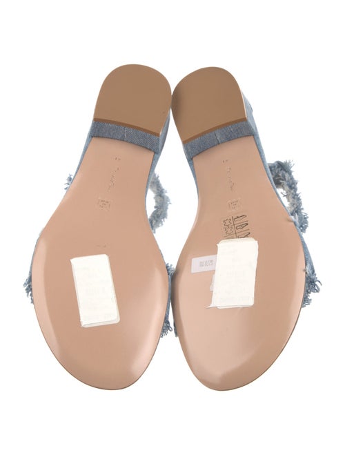 Gianvito Rossi Denim Raw-Edge Trim Sandals