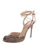 Gianvito Rossi Snakeskin Animal Print D'Orsay Pumps