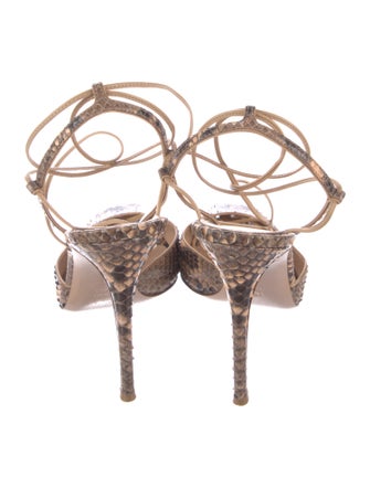 Gianvito Rossi Snakeskin Animal Print D'Orsay Pumps