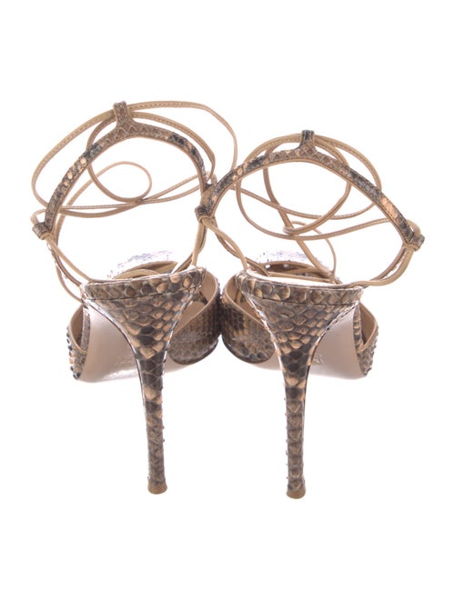 Gianvito Rossi Snakeskin Animal Print D'Orsay Pumps