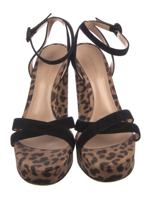Gianvito Rossi Suede Printed Sandals