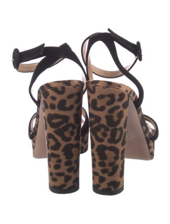 Gianvito Rossi Suede Printed Sandals