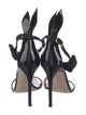 Gianvito Rossi Patent Leather Bow Accents Sandals